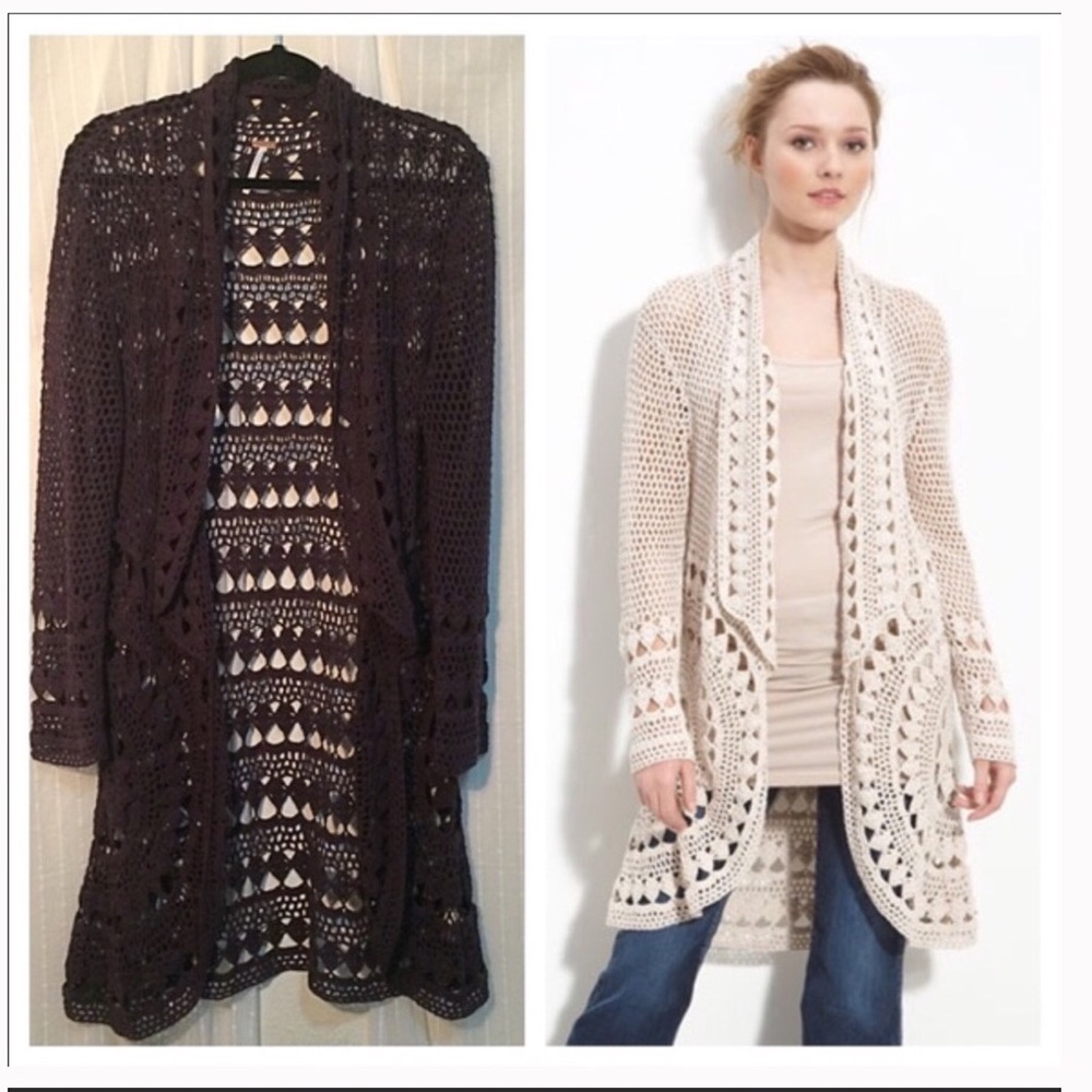 Free People Crochet Harmony Sweater